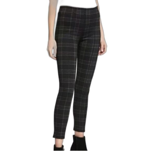 Sanctuary Windowpane Plaid Pull On Ponte Pants - Picture 1 of 6